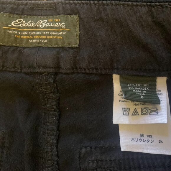 Eddie Bauer Womens Black Velvet Pants - 8 Bootcut 30" Inseam - Picture 3 of 8